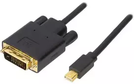 Mercodan 932508, 3 m, DVI, Mini DisplayPort, Kištukas, Kištukas, Auksinis