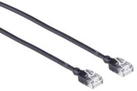 Mercodan Kabelis sieciowy RJ-45, Cat.6a, U/UTP, LSZH, Slim, juoda, 3 m (371928030)