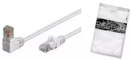 Shiverpeaks tinklo kabelis cat6 S/FTP PIMF kampuotas-tiesus baltas 25cm (BS08-64006)