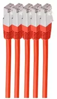 Shiverpeaks tinklo kabelis Cat.6, S/FTP, LSZH, raudonas, 1 m, 5 vnt. (BS75711-HR-SET5)