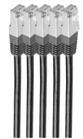 Shiverpeaks Cat.6 tinklo kabelis, S/FTP, LSZH, juodas, 1 m, 5 vnt. (BS75711-HS-SET5)