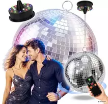 LIGHT4ME MBM 30 IR rutulys diskotekai, veidrodinis, sidabrinis