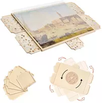 Dėlionė Dėlionių stalas 1020x745 mm iki 2000 detalių, medinis, su 5 stalčiais ir besisukančiu pagrindu