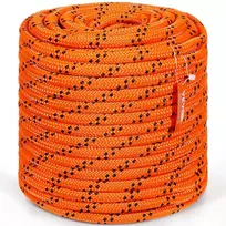 Dvigubo pynimo poliesterio virvė 19 mm x 67 m, trūkio jėga 88,96 kN, žygiams ir gelbėjimui