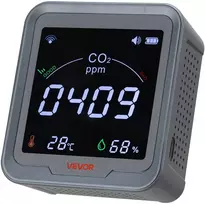 CO2 detektorius 400-5000 ppm, oro kokybės monitorius su temp./drėgmės ekranu