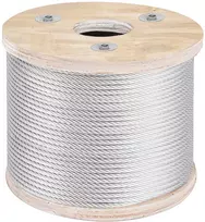 Metalinis trosas 3/16" (4,8 mm) skersmens, nerūdijančio plieno 304, apsauginiams turėklams, laiptų turėklams