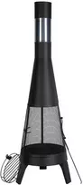 Lauko malkinis židinys-krosnelė (chiminea). 508 mm. kūginės formos. su tinkleliu ir apsauga nuo rūdžių. terasai. sodui. kiemui
