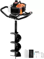 Benzininis žemės gręžtuvas, 43 cm³, 1250 W, su 200 mm grąžtu, skirtas duobių gręžimui sodo augalams, sodininkystei, sodinimui