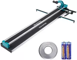 Rankinis plytelių pjaustytuvas 1200 mm su lazeriu, pjovimo storis 4-15 mm, dvigubi bėgeliai