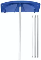 Stogo sniego grėblys. 600 mm plastikinė mentė. reguliuojamas 1180-5550 mm. su ratukais
