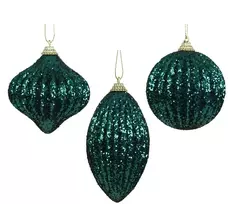 ROSA Nežinomas Eglutės žaisliukas Decoris Emerald Glitter, mėlynas
