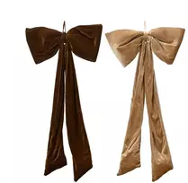 Party Deco Nežinomas Eglutės žaisliukas Decoris Bow Plush, rudas, 100 cm