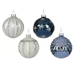 Klass Nežinomas Eglutės žaisliukas Decoris Shiny, mėlynas/baltas