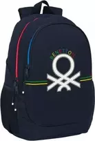 Benetton Mokyklinė kuprinė Benetton Sixties Tamsiai mėlyna (32 x 44 x 16 cm)