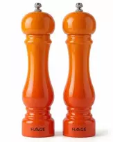 Atusa prieskonių malūnėlis. Rankinių pipirų ir druskos malūnėlių rinkinys 22cm HAGE Oranžinis (GS-oranžinis)