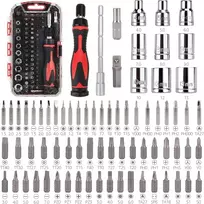 Amazon Basics 73 dalių magnetinis reketinių raktų ir precizinių atsuktuvų rinkinys DS-AMZ035