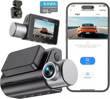 KAWA automobilių vaizdo registratorius 4K su galine 1080p kamera, GPS, Wi-Fi 6, CJ4519