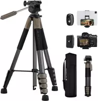 K&F CONCEPT fotoaparato trikojis 190 cm su trijų krypčių galvute S255A3+BV01