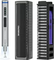 WORKPRO elektrinių precizinių atsuktuvų rinkinys 42 vnt., 36 S2 antgaliai, USB-C, W121074AE