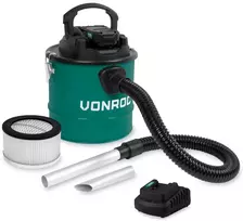 Dulkių siurblys VONROC belaidis pelenų siurblys 20 V, 12 l, HEPA filtras, pūtimo funkcija, S_VC507AC