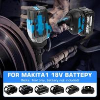1700 Nm akumuliatorinis smūginis veržliaraktis, suderinamas su Makita 18 V akumuliatoriumi, 1/2 colio bešepetėlis smūginis veržliaraktis su 6 galvutėmis, sukamasis smūginis veržliaraktis ašies veržliaraktis (be akumuliatoriaus)