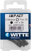 Witte 428556 – 3 vnt. Atsuktuvų antgalių rinkinys Ph2 akumuliatoriniam smūginiam gręžtuvui, 1/4, 38 mm, dėžutėje, profesionalams