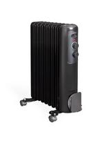 Alyvinis radiatorius Livoo DOM502 2000W 9 sekcijos su reguliuojamu termostatu, juodas