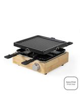 Raclette grilis Livoo DOC311 4 asmenims 800 W su bambuko korpusu, juodas