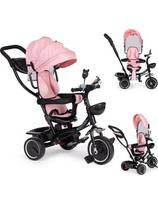 Triratukas ECOTOYS su sukiojama sėdyne ir stumdymo rankena