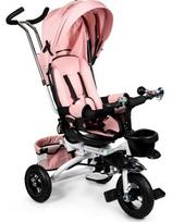 Triratukas ECOTOYS Pink Delux su stogeliu, sukiojamas 360°