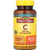 Nature Made, Vitaminas C su erškėtuogėmis, 500 mg, 130 kapsulių