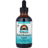 Source Naturals, „Wellness Herbal Resistance™“ skystis, be alkoholio, 118,28 ml (4 skysčio uncijos)