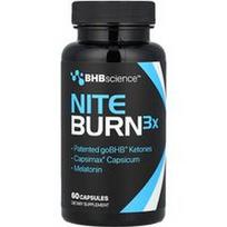 Real Ketones, BHB Science™, „Nite Burn 3X“, 60 kapsulių