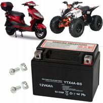 MOTOCIKLO AKUMULIATORIUS XTREME 12V 4Ah PRIEŽIŪROS NEREIKALAUJANTIS SKUTERIUI MOTOCIKLUI KETURRATIUI ATV