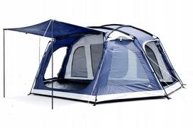 Didelė 24 m² aukšta XXL palapinė, 8 vietų, 5000 mm, integruotas pagrindas