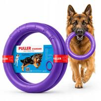 Patvarus žaislas tempimui PULLER Standard 28 cm šunims – 2 žiedai dideliems šunims