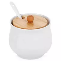 Cukrinė Vilde 250 ml su bambukiniu dangteliu ir šaukšteliu
