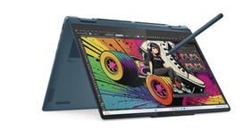Lenovo- Yoga 7 2-in-1 14AKP10 AMD | Tidal Teal | 14 " | OLED | Touchscreen | WUXGA | 1920 x 1200 pixels | Glossy | AMD Ryzen AI 5 | 340 | 16GB | Soldered LPDDR5 | Solid-state drive capacity 512GB | AMD Radeon 840M Graphics | Windows 11 Home | 802.11be | Bluetooth version 5.4 | Keyboard language English | Keyboard backlit | Warranty 24 month(s) | Battery warranty 12 month(s) | 83JR00BPNT/2Y