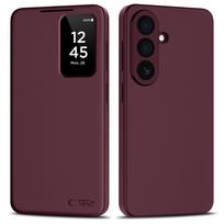 Bordo spalvos atverčiamas dėklas "Tech-Protect Smart Wallet" telefonui Samsung Galaxy S26