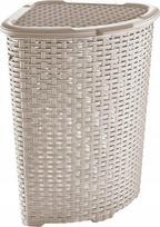 Skalbinių dėžė Katex Rattan, 52 l, smėlio sp., 40 cm x 40 cm x 58 cm