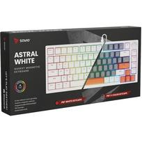 Savio laidinė žaidimų klaviatūra ASTRAL WHITE JADE, USB, anglų INT, 82 klavišai, magnetiniai jungikliai, RGB apšvietimas