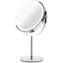 Girmi makiažo veidrodis BE02, 17cm, LED, 1x/3x, 1000mAh, USB-C, 360°, chromuotas, liečiamas valdymas