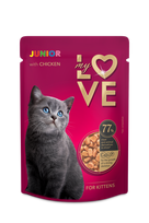 MY LOVE visavertis konservuotas ėdalas kačiukams 80g. * 24vnt.