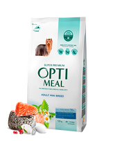 Optimeal™ Visavertis sausas gyvūnų pašaras miniatiūrinių veislių suaugusiems šunims su dideliu kiekiu lašišos 1,5kg.
