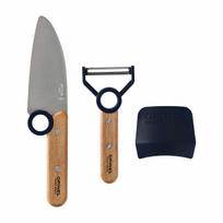 Opinel Le Petit Chef Dark Blue Vaikų virtuvės peilių rinkinys