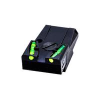 HIVIZ Litepipes Glock Gen. 1-4 Reguliuojamas šviesolaidinis galinis taikiklis