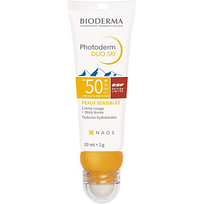„Bioderma Photoderm Duo Ski“ veido kremas su SPF50+ 20 ml ir lūpų pieštukas su SPF50+ 2 g