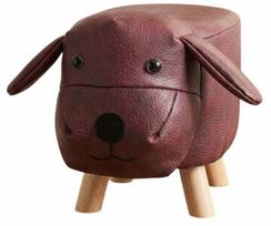 Vaikiškas pufas Kalune Design Dog, burgundy sp., 45 cm x 28 cm