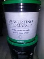 Dekoratyvinis tinkas Travertino Romano Bianco Oikos, 20 kg
