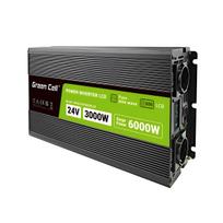 Green Cell PowerInverter LCD 24 V 3000W/6000W vehicle inverter with display - pure sine wave